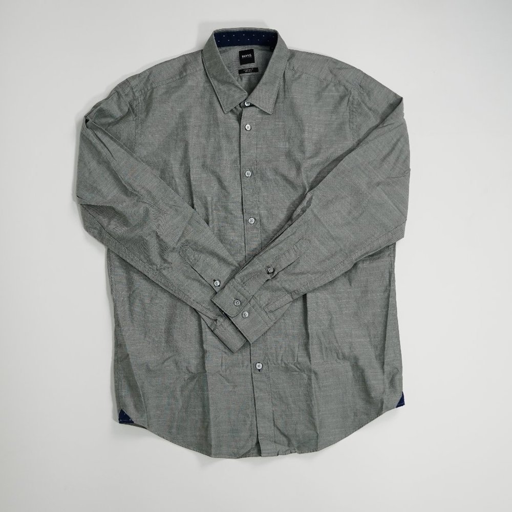 🔥 NWT Hugo Boss Men Size XL Long Sleeve Shirt